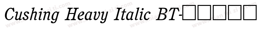 Cushing Heavy Italic BT字体转换